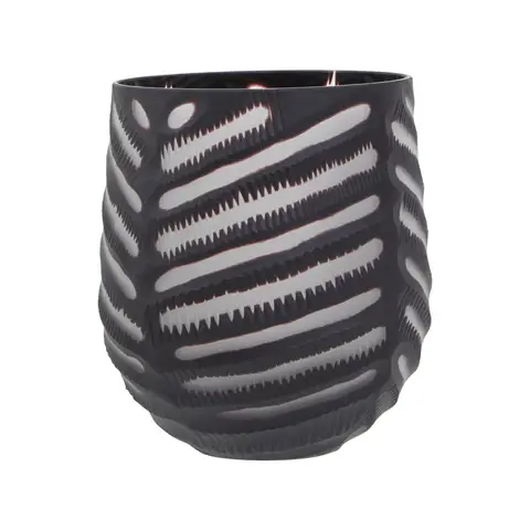 Fifty Five South Vase Hessa Chevron Grey Small