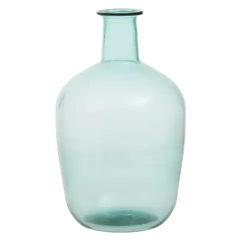 Interiors by Premier Vase Bexley Blue Recycled Glass Small