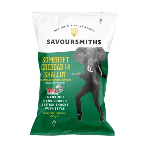 Savoursmiths Somerset Cheddar & Shallot Flavour Potato Crisps 150g