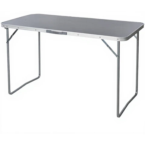 Soellaart Table de Camping Rectangulaire Pliante Grise 120 x 60 x 70 cm