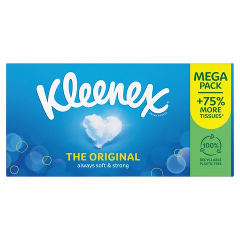 Kleenex Original Tissues Mega Box  112 Sheets 75% more tissues