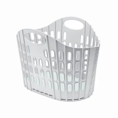 Addis 38L Fold Flat Laundry Basket - Grey