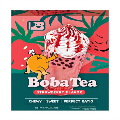 JENI PLAYB Bubble Tea Kit Erdbeer-Geschmack 3 Kits - 255 g