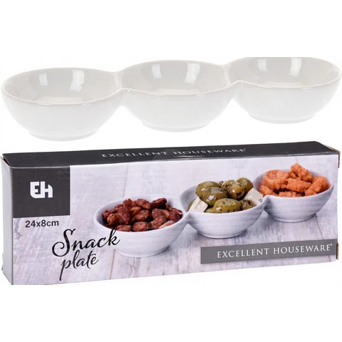 Plateau Apéritif à 3 Compartiments