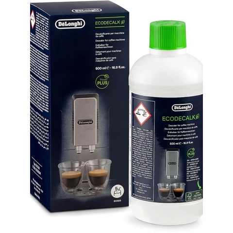 De'Longhi Original EcoDecalk DLSC500 Entkalker für Kaffeemaschinen und vollautomatische Kaffeemaschinen, universeller Kalkentferner für 5 Entkalkungen, enthält natürliche Rohstoffe pflanzlichen Ursprungs, 500 ml