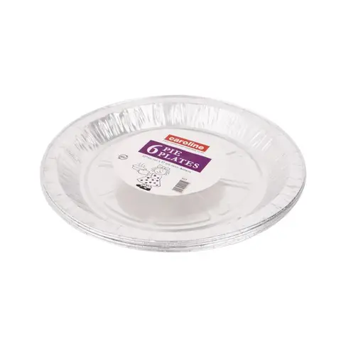 Caroline 9 Inch Round Foil Pie Plate, 17mm Deep, Pack Of 6