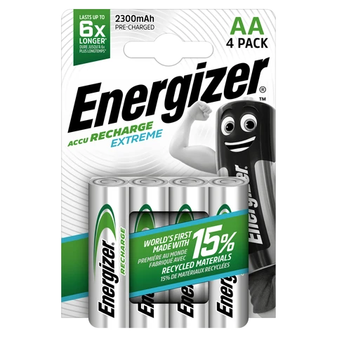 Energizer AA 2300mAh Recharge Extreme Batteries – Pack of 4