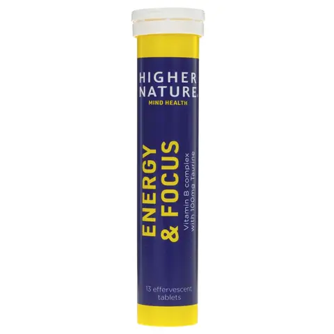 HIGHER NATURE - Energy & Focus Effervescent - Vitamin B Complex With Taurine - 13 TABS