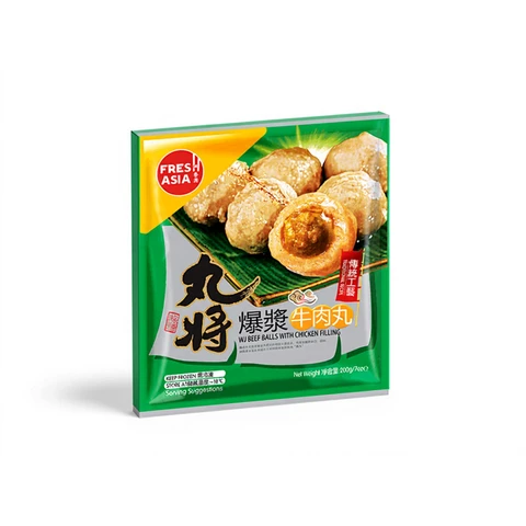 Wan Jiang Rindfleischbällchen mit Hühnerfüllung 200g Saftige Rindfleischbällchen