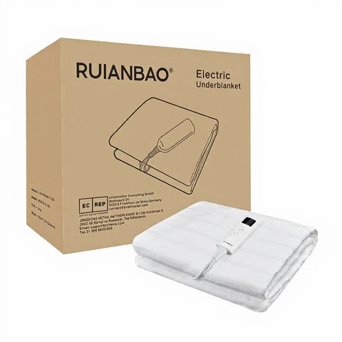 Ruianbao Eénpersoons Elektrische Onderdeken Automatische Uitschakeltimer Thermostaat - 80 x 150 cm
