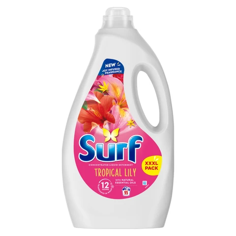 Surf  Laundry Washing Liquid Detergent Tropical Lily 95 washes 2.565l