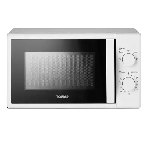 Tower Microwave with 5 Power Levels and 35 Minute Time, 20 Litre Capacity, 700W, White