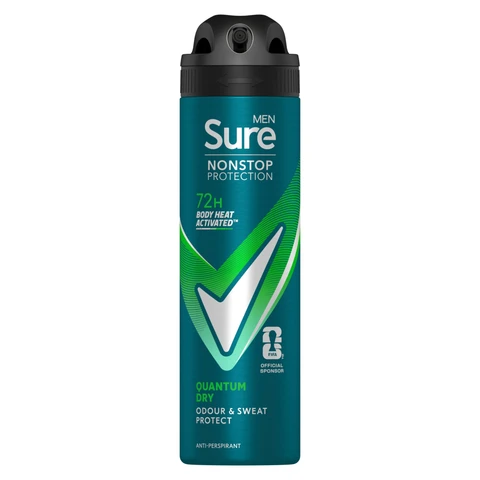Sure Men Nonstop Protection Anti-Perspirant Aerosol Quantum Dry 150ml