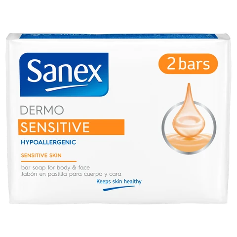 Sanex Sensitive Skin Bar Soap 2 x 90g