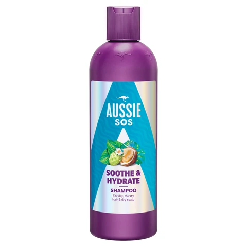 Aussie SOS Soothe & Hydrate Shampoo  for Dry, Thirsty Hair and Dry Scalp 300ml