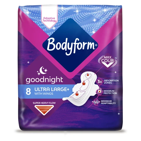 Bodyform Cour-V Ultra Night Sanitary Towels Wings 8 pads