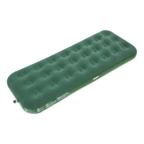 Milestone Single Flocked Airbed - Evergreen
