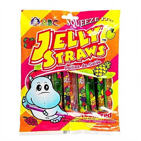 ABC JELLY ABC Bâtonnets de Gelée Hippo - Saveurs Assorties, Sachet 300 g
