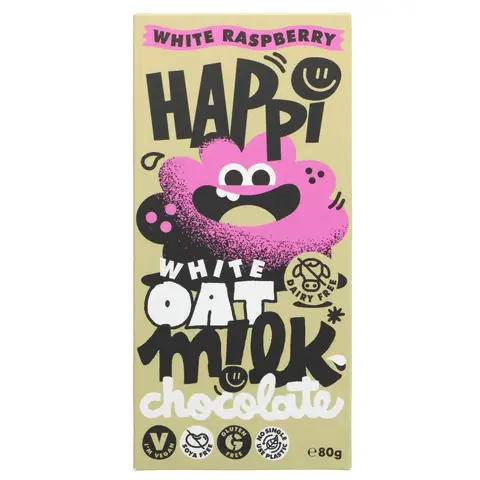 Happi White Chocolate & Raspberry 80g