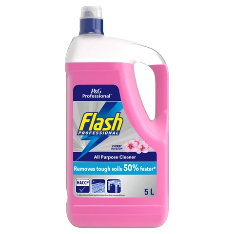 Flash Professional  All Purpose Cleaner, 5l, Lemon, Removes tough soils 50% faster