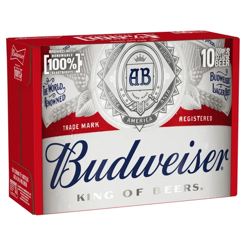 Budweiser Bottles 10 x 300ml 4.5%