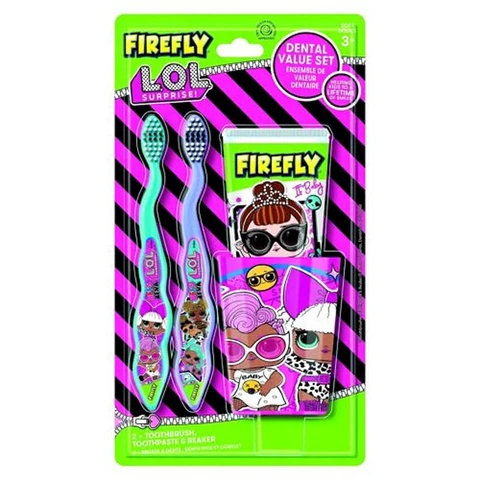 L.O.L. Surprise! Tandenpoetsset 4-delig (2x tandenborstel, tandpasta 75 ml en beker)