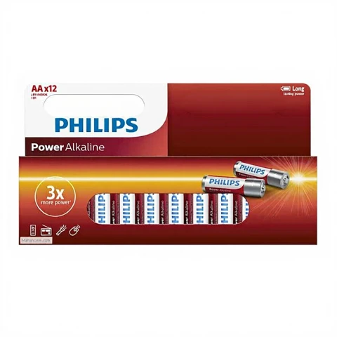 Philips LR6P12W/10 - Piles AA Power Alcalines - 12 pièces Longue durée Appareils gourmands