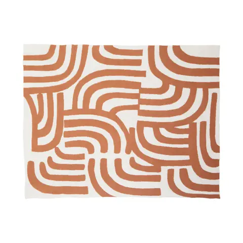 Bosie Throw Ozella Terracotta/Cream