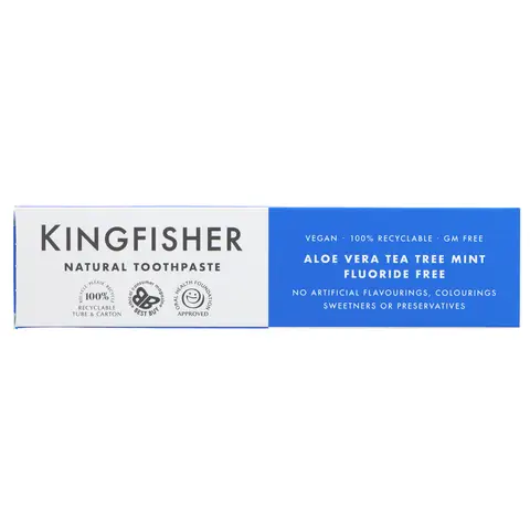 Kingfisher Aloe Vera Tea Tree Mint Fluoride Free Natural Toothpaste 100ml