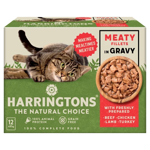 Harringtons Meaty Fillets in Gravy 12 x 85g (1.02kg)