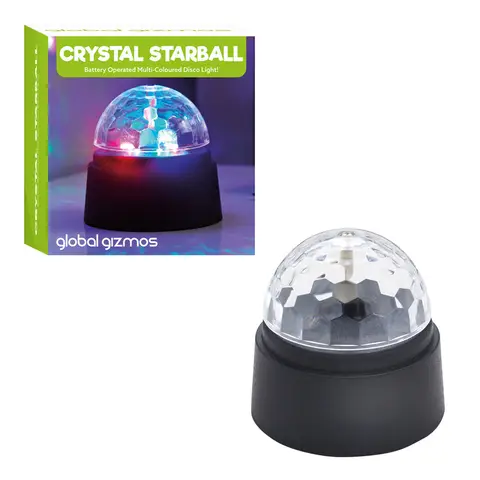 Global Gizmos Party Lamp Crystal Starball Multicolour/Black