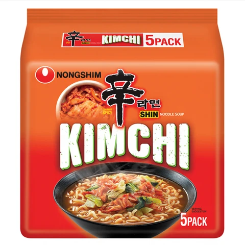 NONGSHIM Nouilles instantanées saveur kimchi - 5 x 120 g