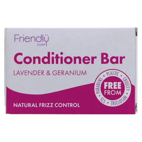 Friendly Soap Lavender & Geranium Conditioner Bar 90g