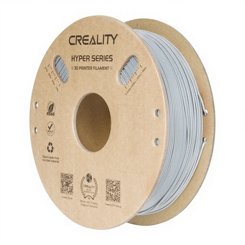 Creality Hyper PLA Grau 1 kg Hochgeschwindigkeit 30–600 mm/s, Formgenauigkeit ±0,02 mm, Kompatibel mit den meisten FDM-3D-Druckern, 1 kg (2,2 lbs) Spule
