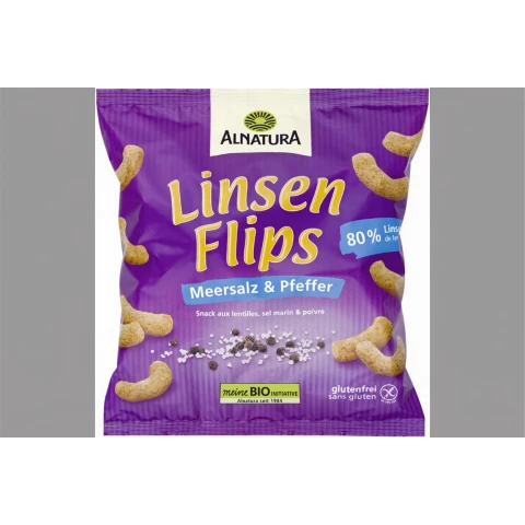 Alnatura Bio-Linsen-Flips Meersalz & Pfeffer 75 g