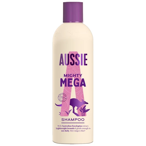 Aussie Mighty Mega Shampoo Vegan Lightweight & Gentle Gives Hair Mega Bonza Bounce 250ml