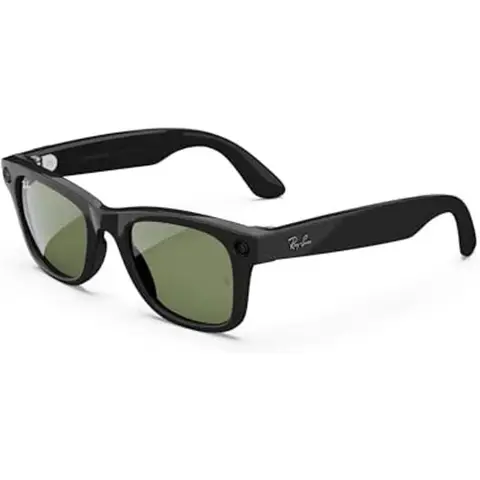 Ray-Ban: Meta Wayfarer Smart Glasses - Shiny Black/Green