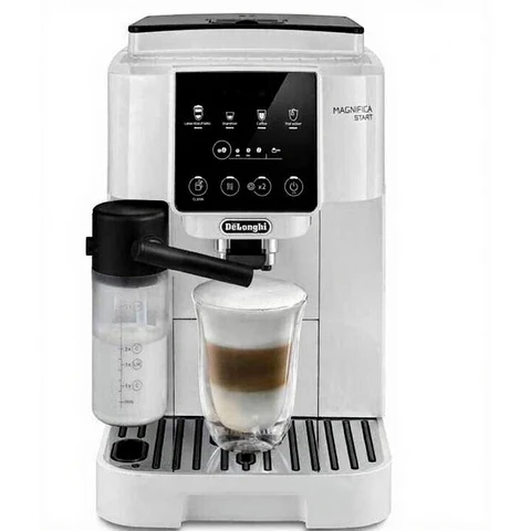 De'Longhi Kaffeevollautomat Magnifica Start Milk ECAM220.61.W Kaffeevollautomat - cremiger automatischer Milchschaum, 4 Direktwahlrezepte, 2-Tassen-Funktion, einfache Bedienung, Weiß