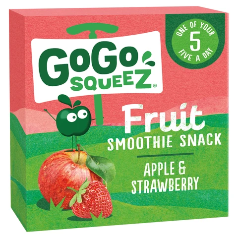 Go Go Squeez Fruit Snack Apple Strawberry 4 x 90g