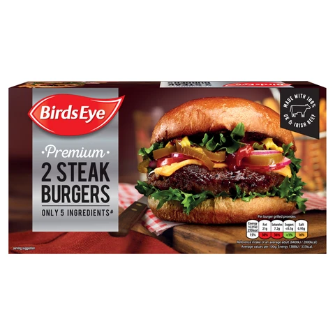 Birds Eye Inspirations 2 5oz Steak Burgers 284g