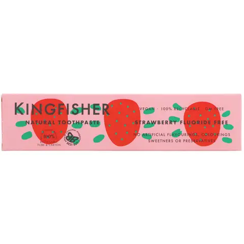 KingFisher Strawberry Flavour Fluoride Free Natural Toothpaste 100ml