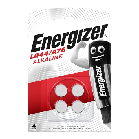 Energizer LR44 / A76 Alkaline Button Batteries – Pack of 4