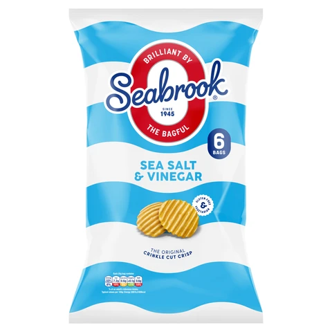 Seabrook Salt & Vinegar Crisps 6*25g