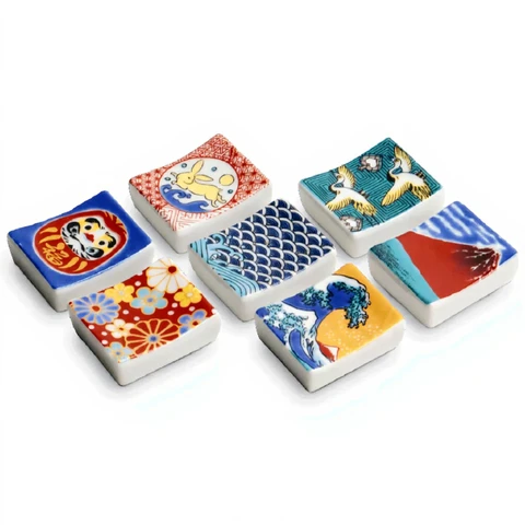 Japanischer Keramik-Essstäbchenhalter (zufällige Farbe)