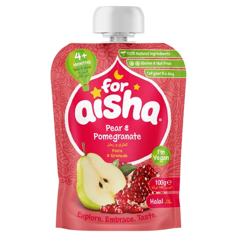 For Aisha Pear & Pomegranate 4+ Months 100g