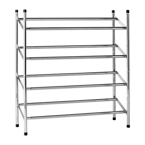 Maison by Premier Extendable Chrome Frame 4 Tier Shoe Rack