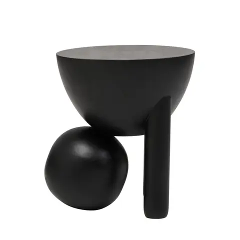 Fifty Five South Walsa Side Table Ball Mango Wood Black