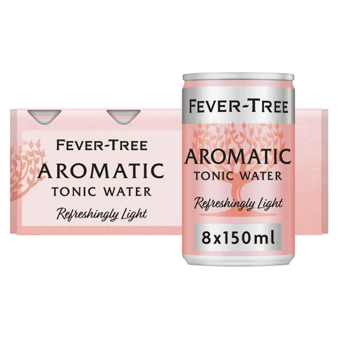 Fever-Tree Refreshingly Light Aromatic Tonic Water 8 x 150ml Cans