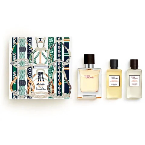 Hermes Terre Geschenkset - EdT 50ml + Duschgel 40ml + After Shave Lotion 40ml