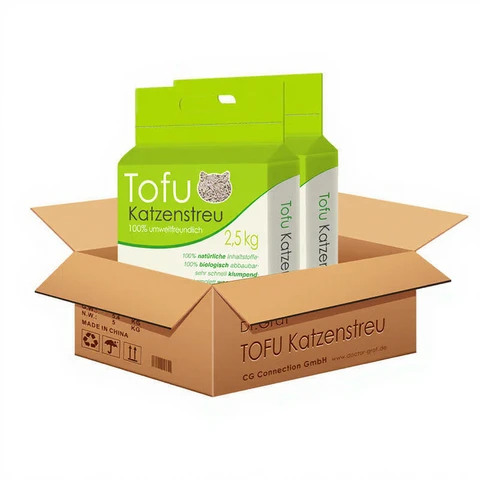 Litière pour Chat en Tofu Dr. Graf, 100% Naturelle 2 x 2,5 kg